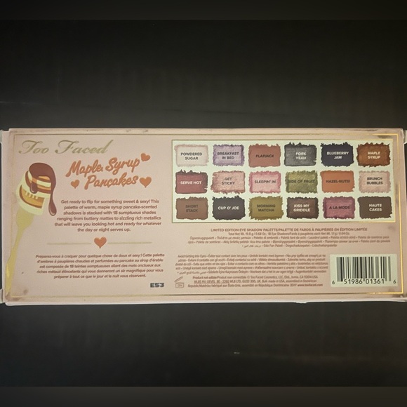 Too Faced Maple Syrup Pancakes Palette - Warm Browns and Golds - Picture 2 of 3